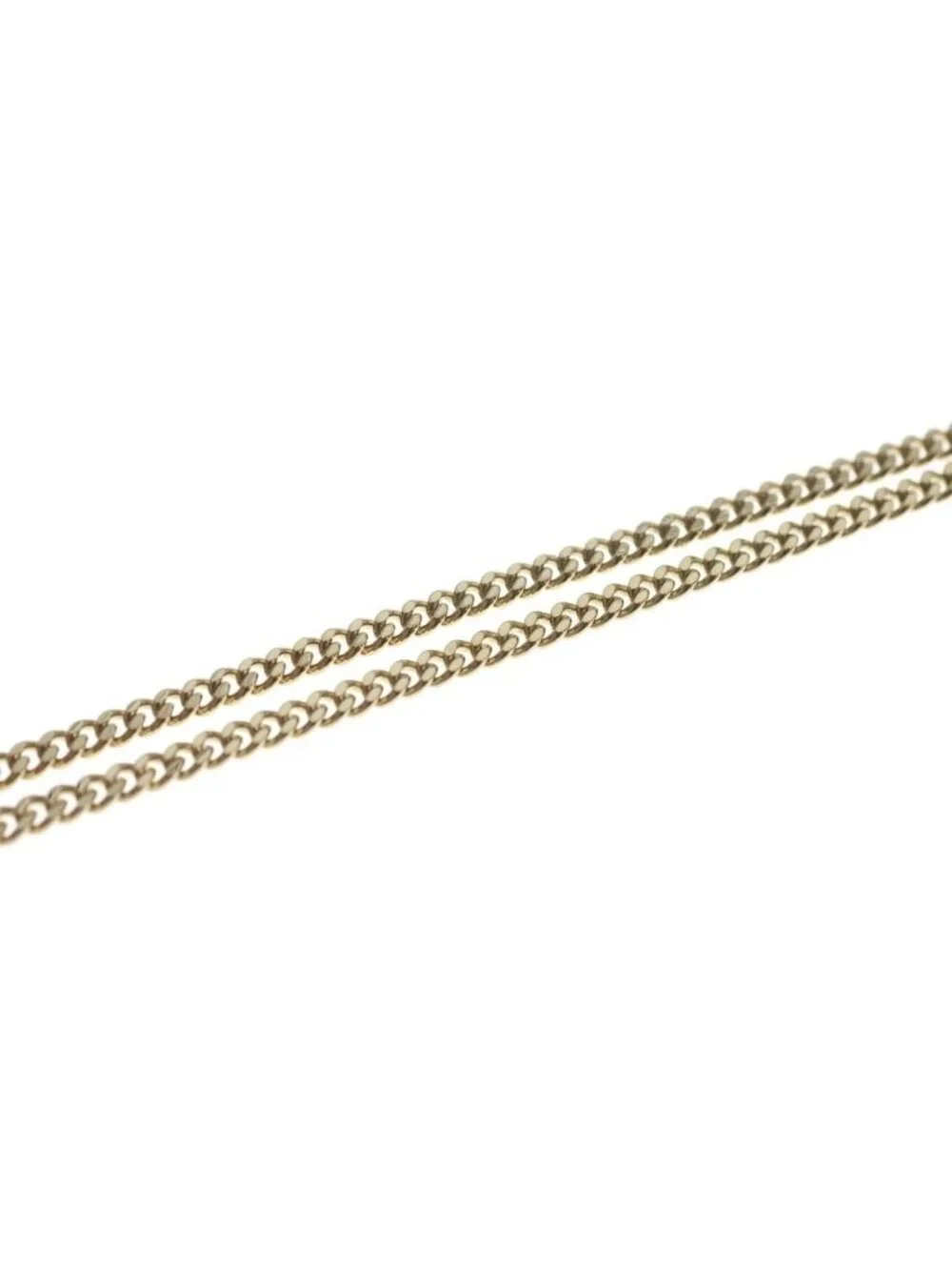 Dior Dock Tag Logo Plate Necklace Gold